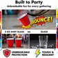 Redcupliving Reusable Red Plastic Shot Cup with Lanyard, 2 oz