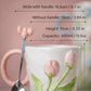 3D Tulip Ceramic Mug with Spoon Gift Set | Hand-Carved Floral Coffee Cup