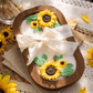 Wooden Sunflower Candle – Handcrafted Floral Soy Wax Candle – Rustic Home Decor Gift
