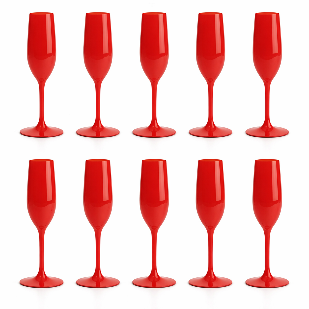 Red Cup Living 5 oz Red Reusable Stemmed Wine Cups