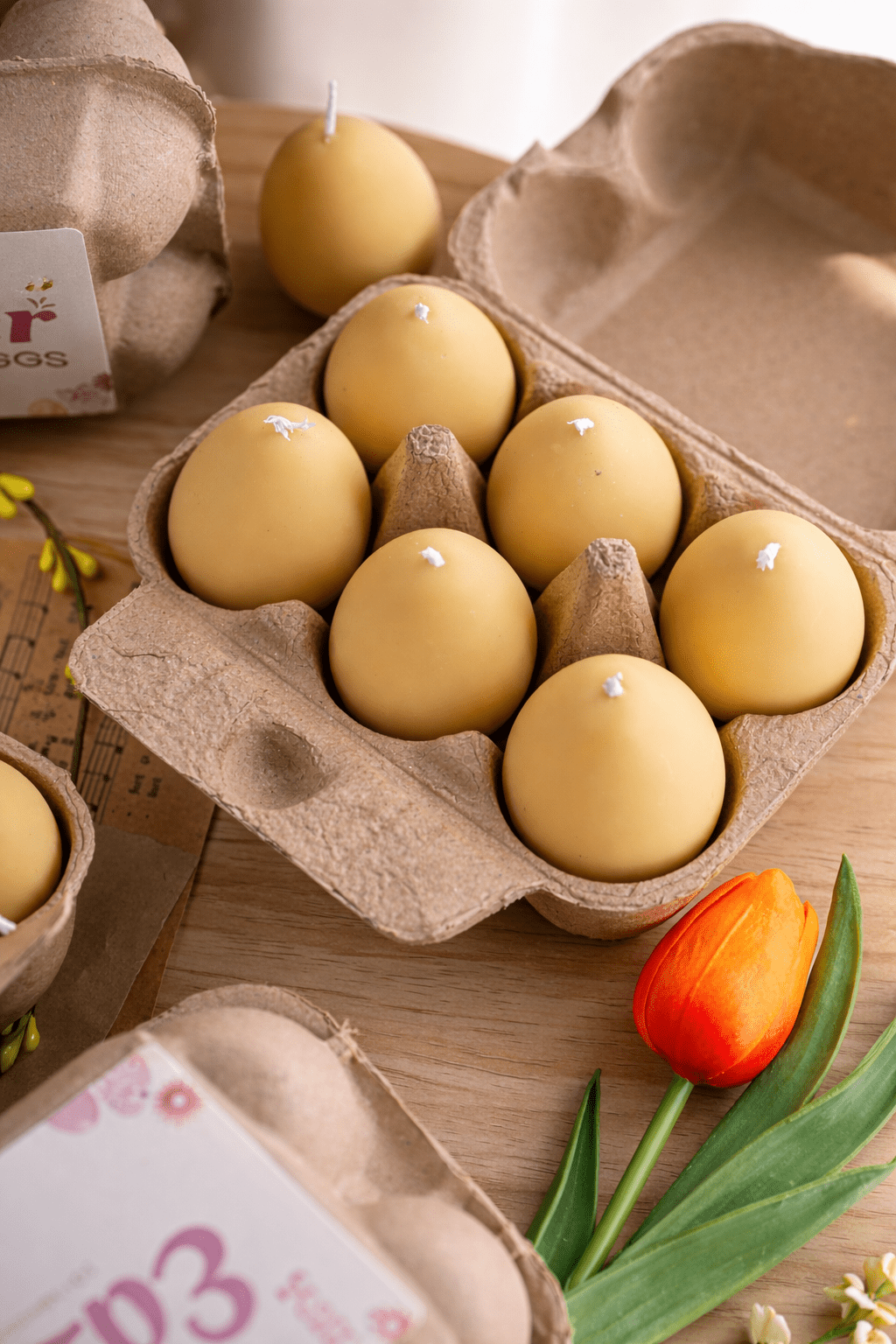 Easter Egg Candle Box – Handmade Soy Wax Egg Candles, Easter Decor Gift Set, Spring Candle Gift