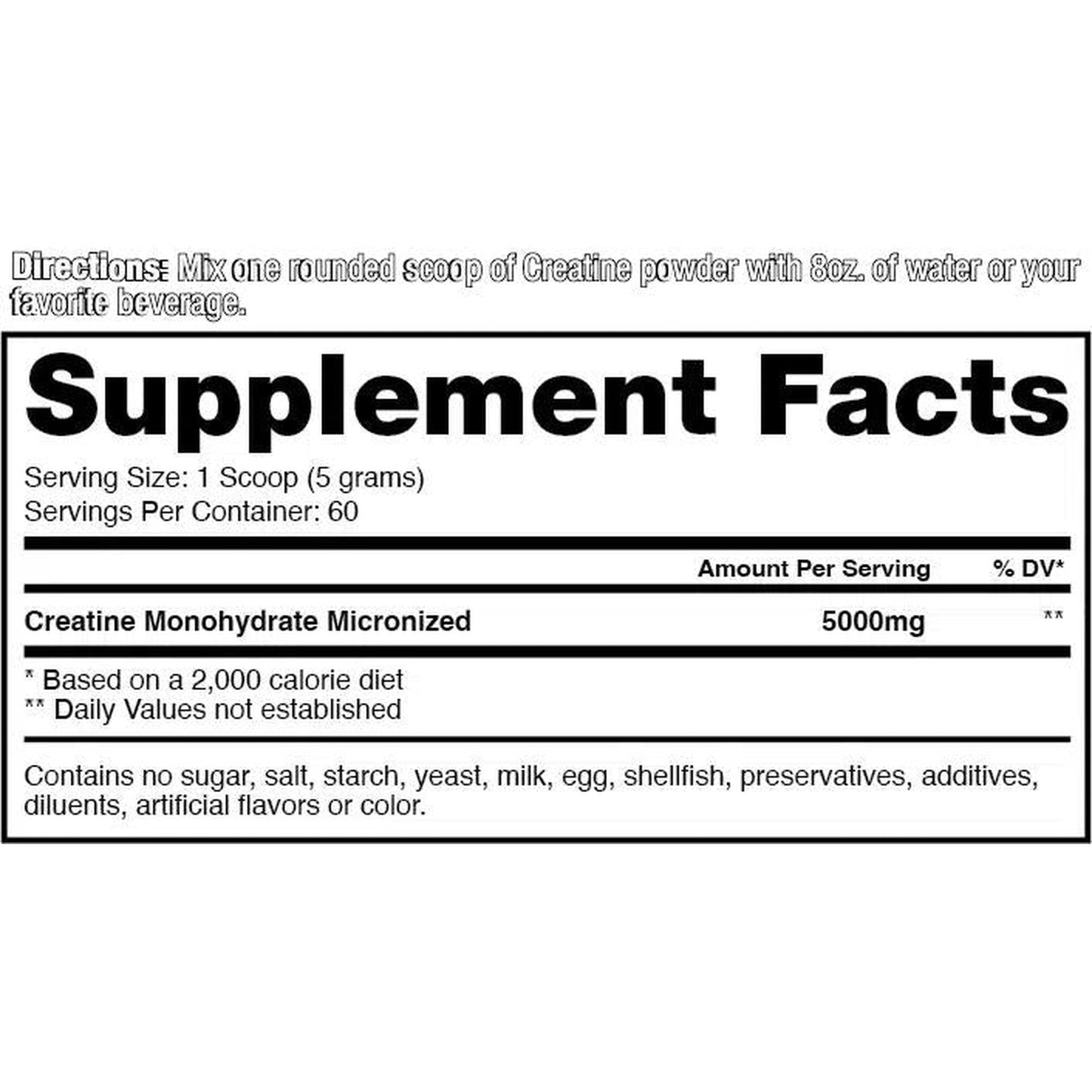 Dragon Pharma Creatine Monohydrate, 300 Grams - 60 Servings