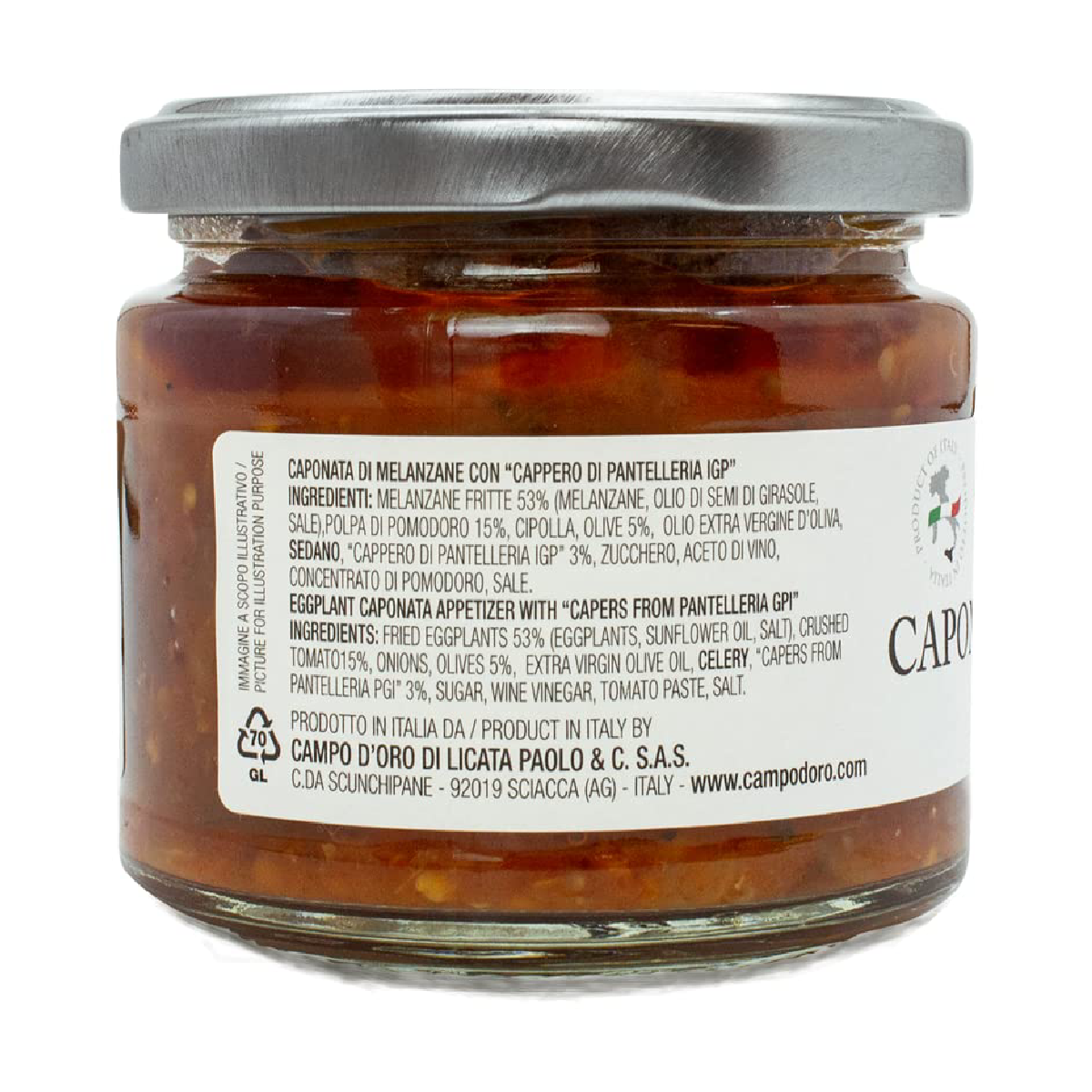 Campo D'Oro, Eggplant Caponata Appetizer,  6.35 oz