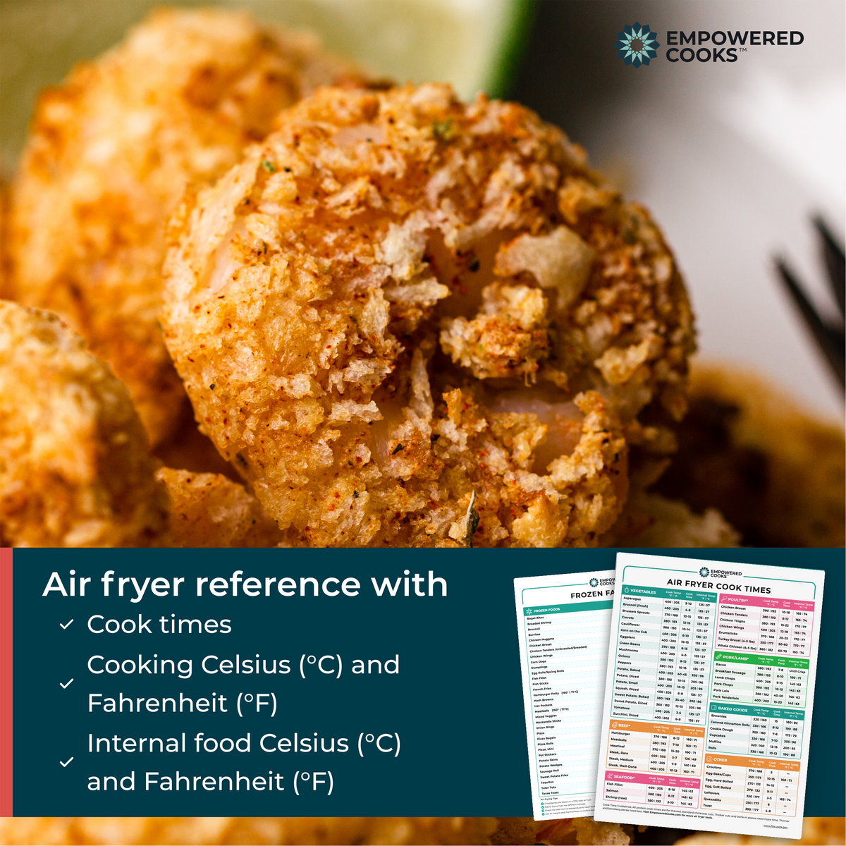 Magnetic Air Fryer Cheat Sheet Set