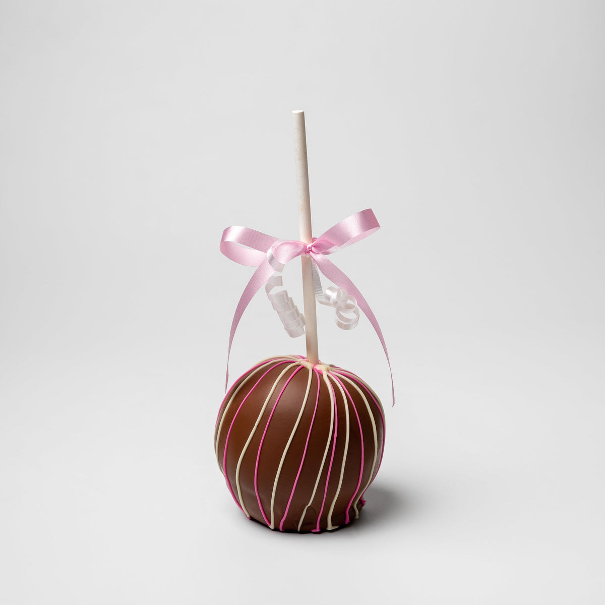 Striped Chocolate Caramel Apple