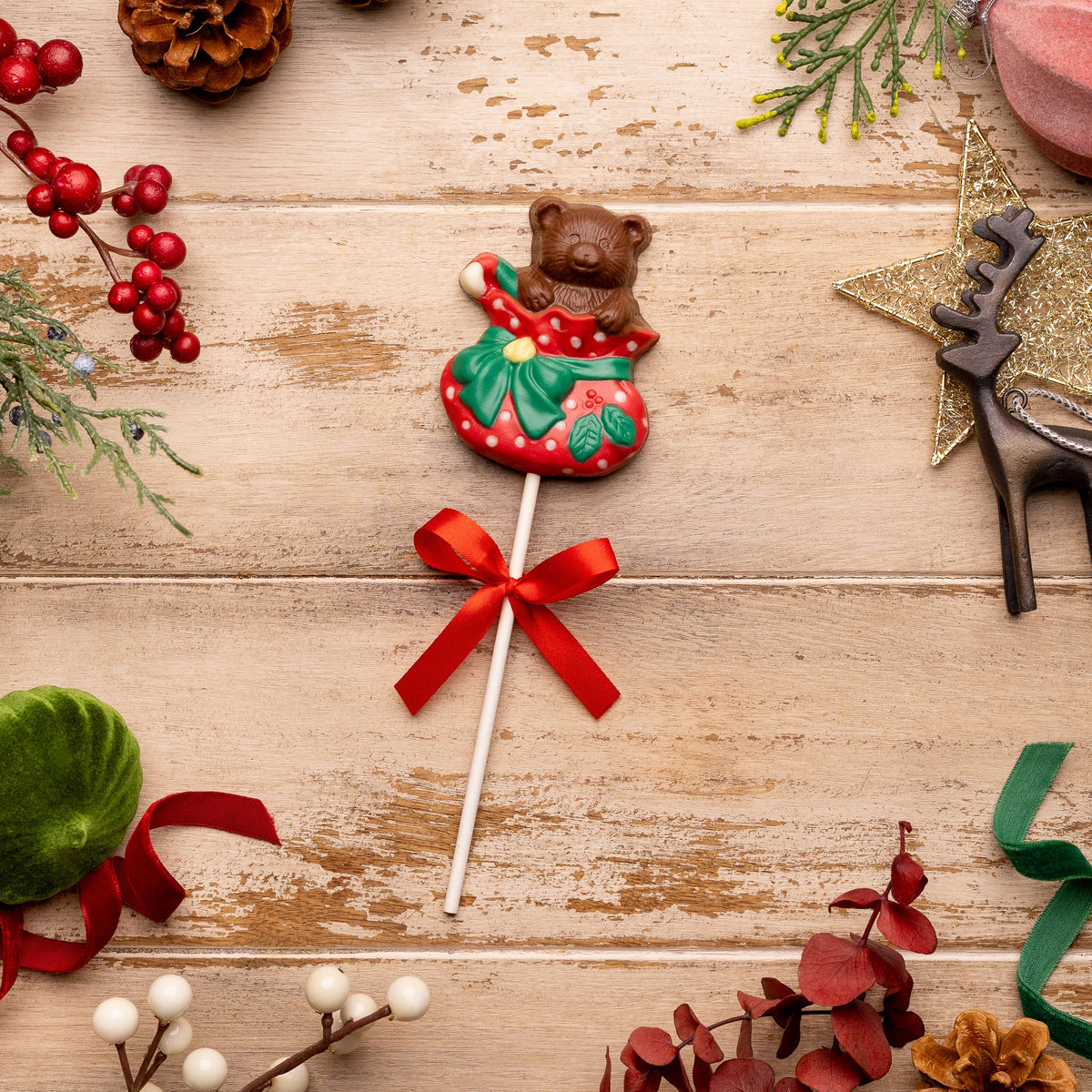 Bear in Santa's Bag Lolly