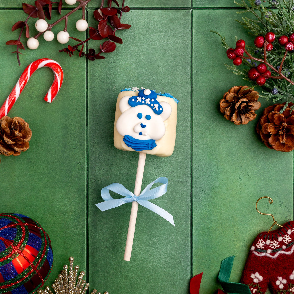 Winter Jumbo Marshmallow Pop