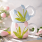 Hand-Painted 3D Tulip Ceramic Coffee Mug (400ml) – Colorful Floral Tea Cup