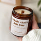 Whale That’s Just Fine Candle – 8 oz Amber Jar Soy Candle – Funny Ocean Gift – Cute Coastal Candle