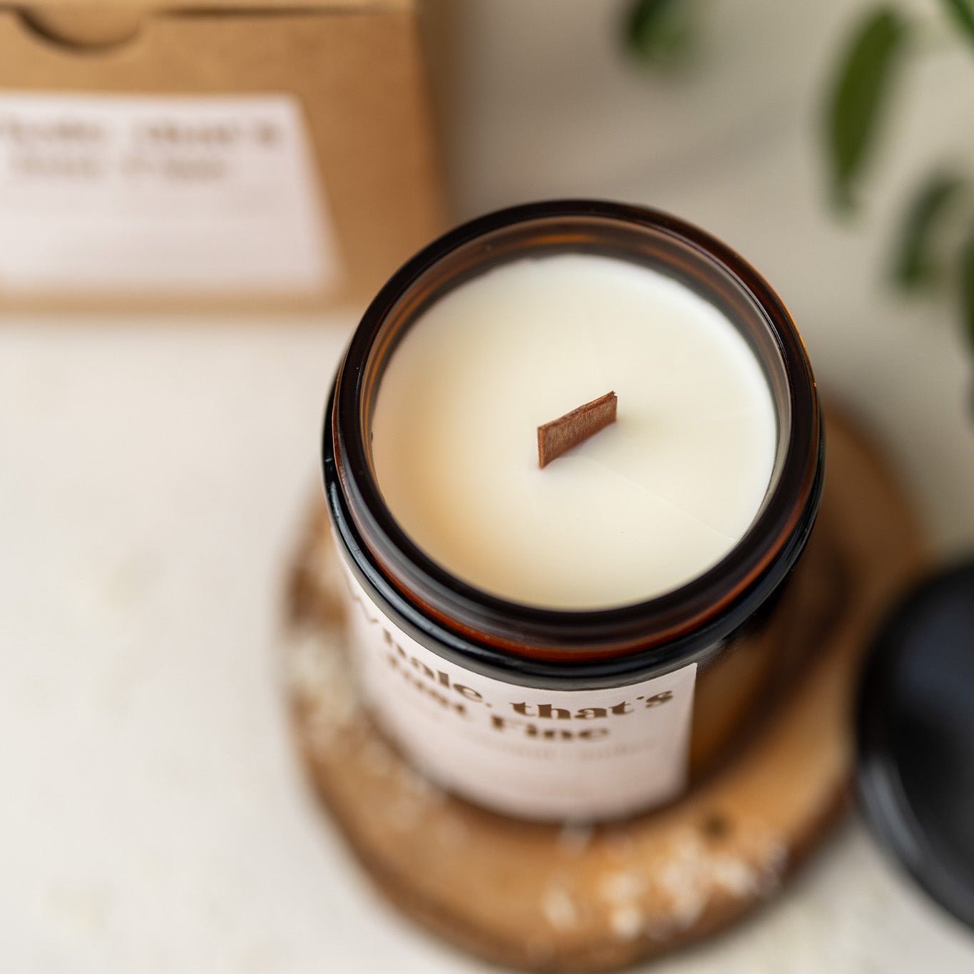 Whale That’s Just Fine Candle – 8 oz Amber Jar Soy Candle – Funny Ocean Gift – Cute Coastal Candle