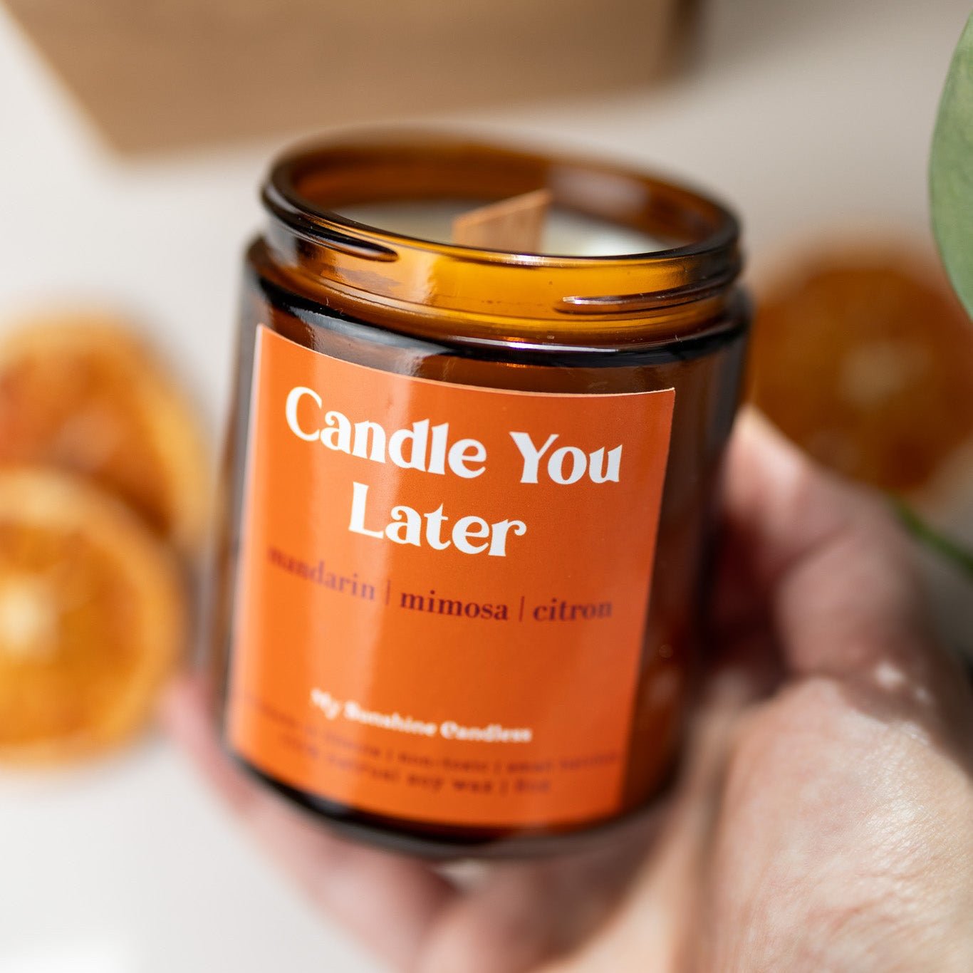 Candle You Later Candle – 8 oz Amber Jar Soy Candle – Funny Gift