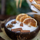 Coconut Candle Bowl – Custom Scented Fall Candle, Holiday Home Decor Gift