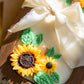 Wooden Sunflower Candle – Handcrafted Floral Soy Wax Candle – Rustic Home Decor Gift