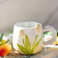 Hand-Painted 3D Tulip Ceramic Coffee Mug (400ml) – Colorful Floral Tea Cup