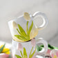 Hand-Painted 3D Tulip Ceramic Coffee Mug (400ml) – Colorful Floral Tea Cup
