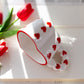 Cute Heart-Shaped Ceramic Mug with Red Heart Design – Romantic Love Gift Cup