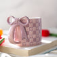 Bowknot Heart Ceramic Mug with Dots Pattern – Romantic Coffee & Tea Cup for Gifts