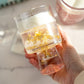 Champagne Gel Candle with Gold Leaf – Luxury Soy Wax Top , Reusable Coffee Mug