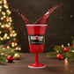 Redcupliving Reusable 8oz Stemmed Red Plastic Wine Cup