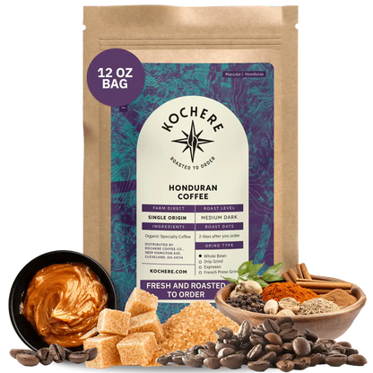 Kochere Coffee Honduran Marcala Organic Medium Roast - Caramel, Spice, Brown Sugar Notes