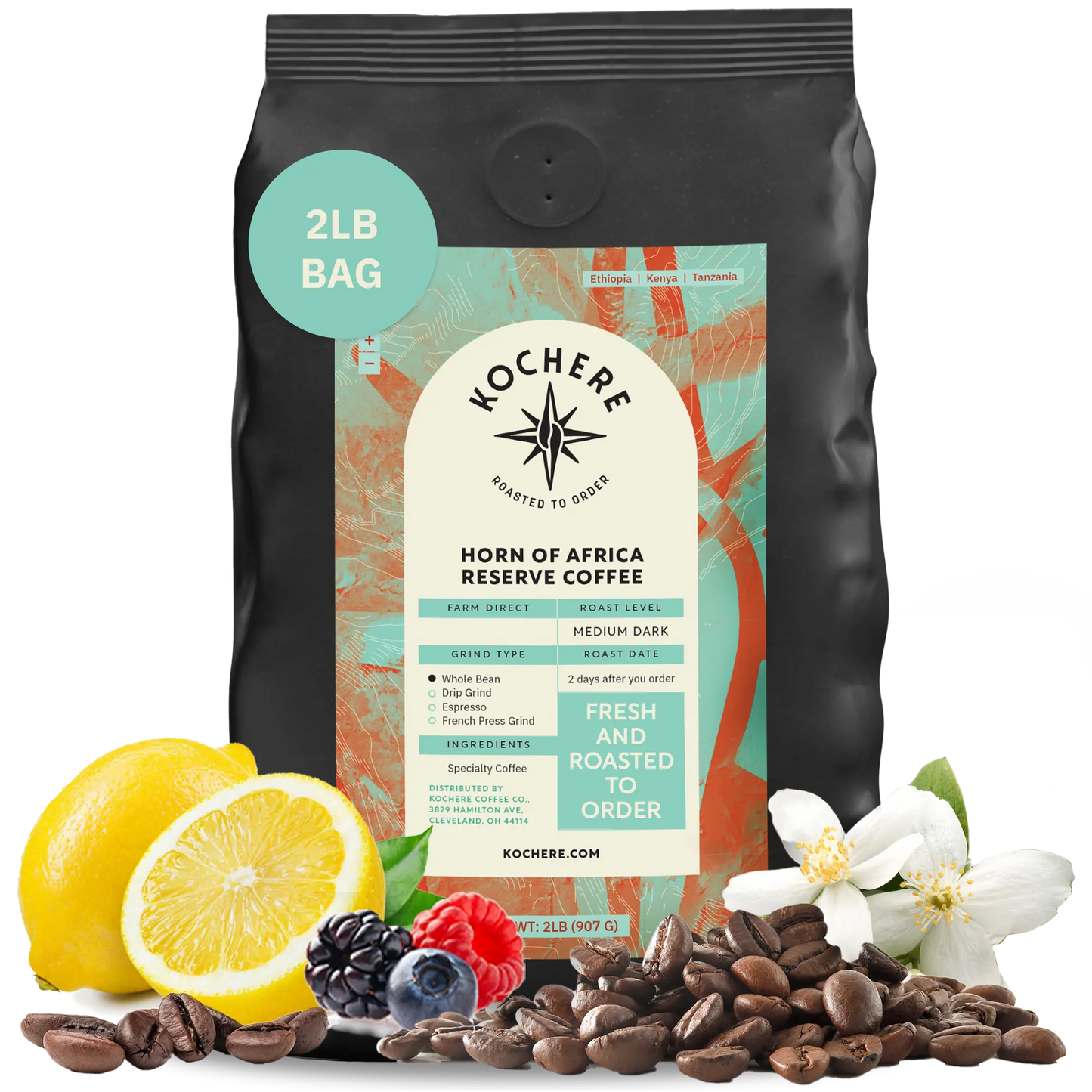 Kochere Coffee Horn of Africa Reserve Signature Espresso Blend - Medium-Dark Roast