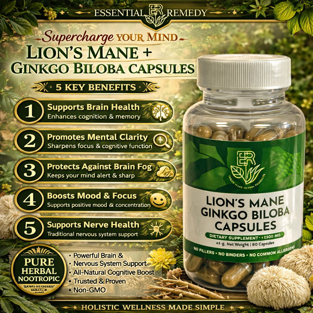 Lions Mane + Ginkgo Biloba
