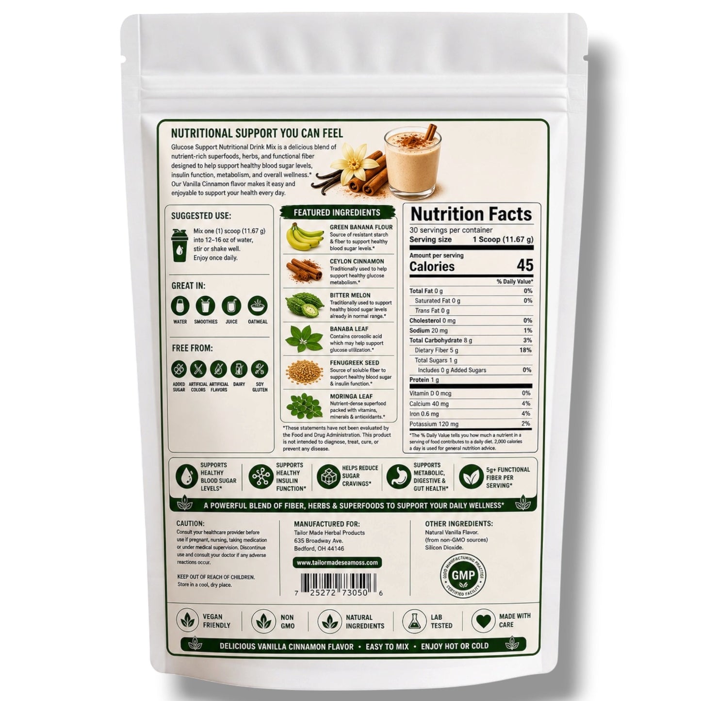 Glucose Support Nutritional Drink Mix