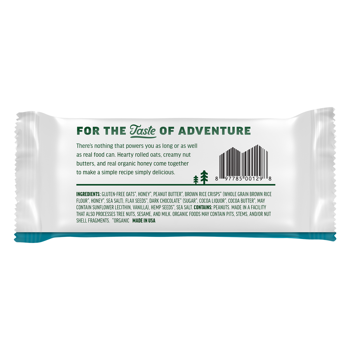 Kate's Real Food - Peanut Butter Hemp and Flax Energy Bar - Case of 12 - 2.2 OZ