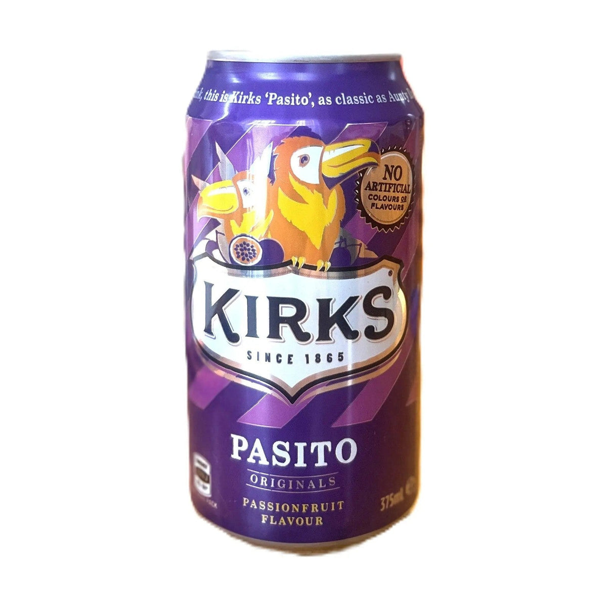 Kirks Pasito 375mL – Classic Australian Passionfruit Soda Drink (Australia)