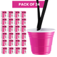 Redcupliving 2 oz Pink Reusable Shot Cup with Lanyard