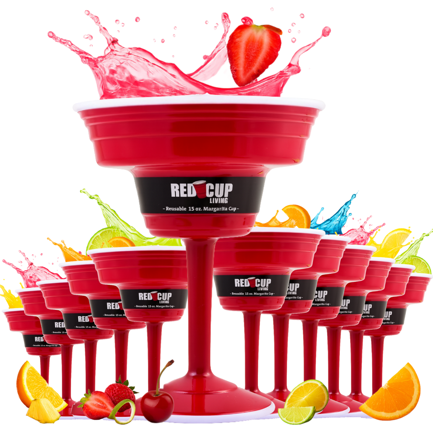 Redcupliving Reusable Red Margarita Party Cups