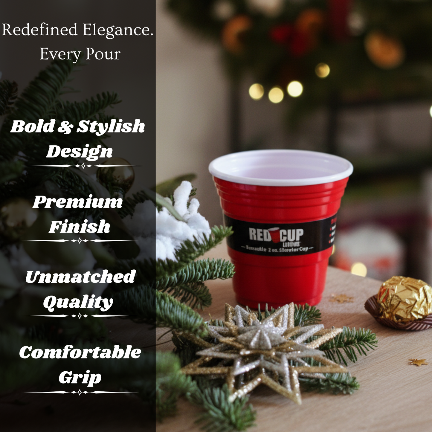 Redcupliving Reusable 2 oz Red Shot Cup