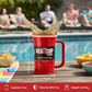 Redcupliving 24oz Reusable Red Plastic Beer Mug