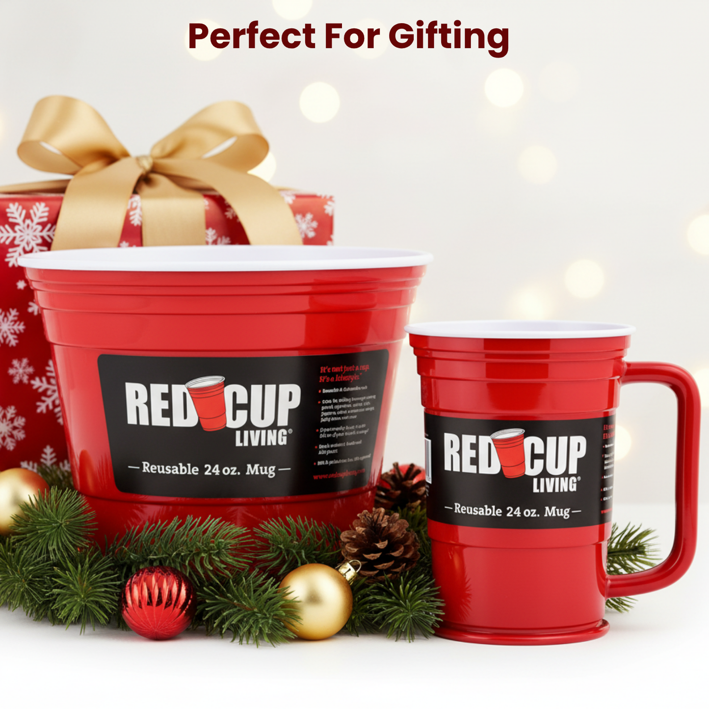 RedCupliving Brew & Bucket Holiday Pack | 2 Party Buckets + 12 Beer Mugs