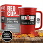 Redcupliving 24oz Reusable Red Plastic Beer Mug