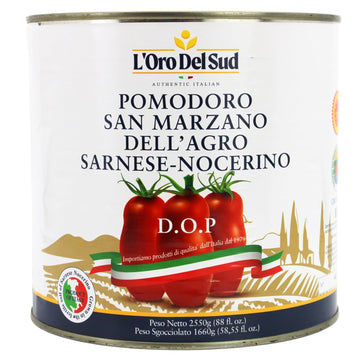 L'Oro Del Sud, D.O.P San Marzano Tomatoes of Agro Sarnese-Nocerino Area, (88 fl. oz) 2550g