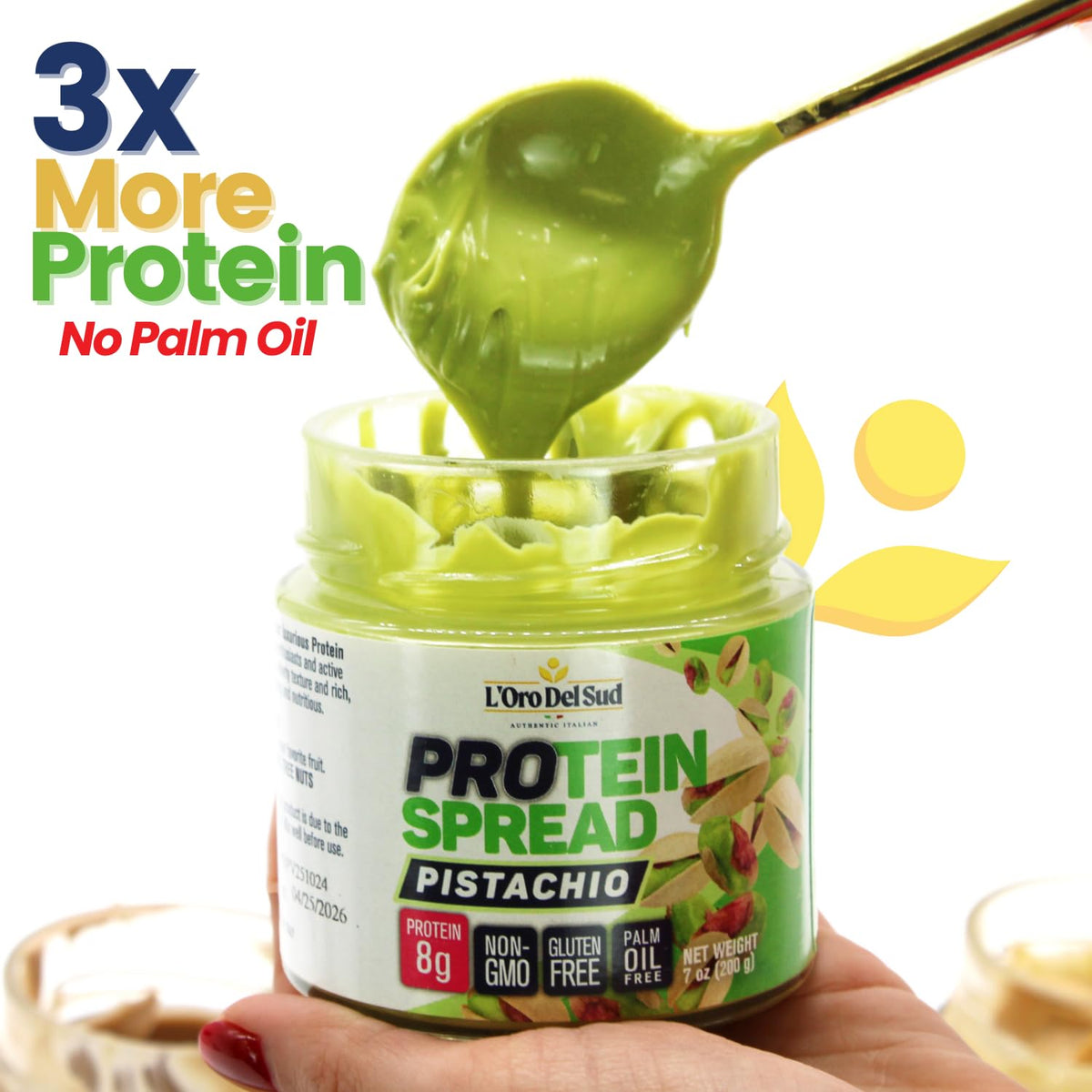 L'Oro Del Sud Pistachio Protein Butter Spread 7oz