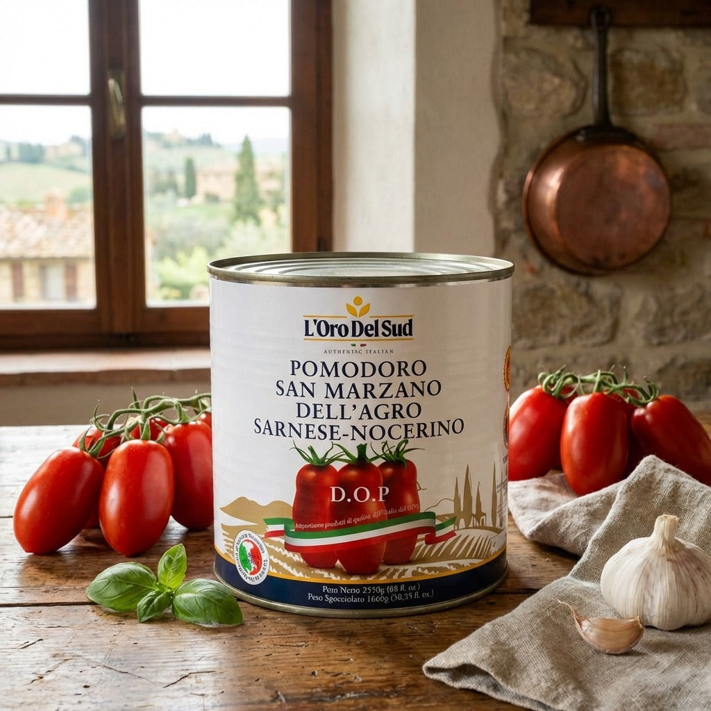 L'Oro Del Sud, D.O.P San Marzano Tomatoes of Agro Sarnese-Nocerino Area, 2550g (89.9 oz)