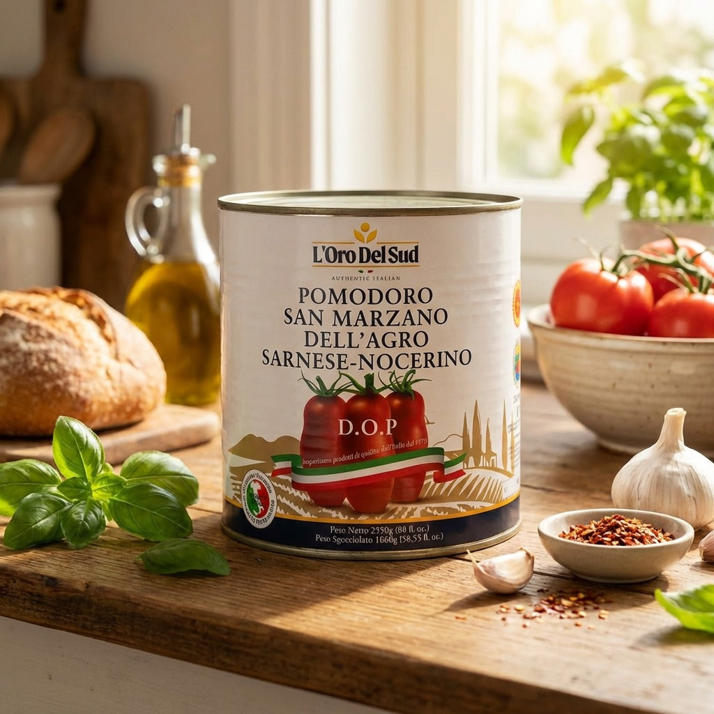 L'Oro Del Sud, D.O.P San Marzano Tomatoes of Agro Sarnese-Nocerino Area, 2550g (89.9 oz)