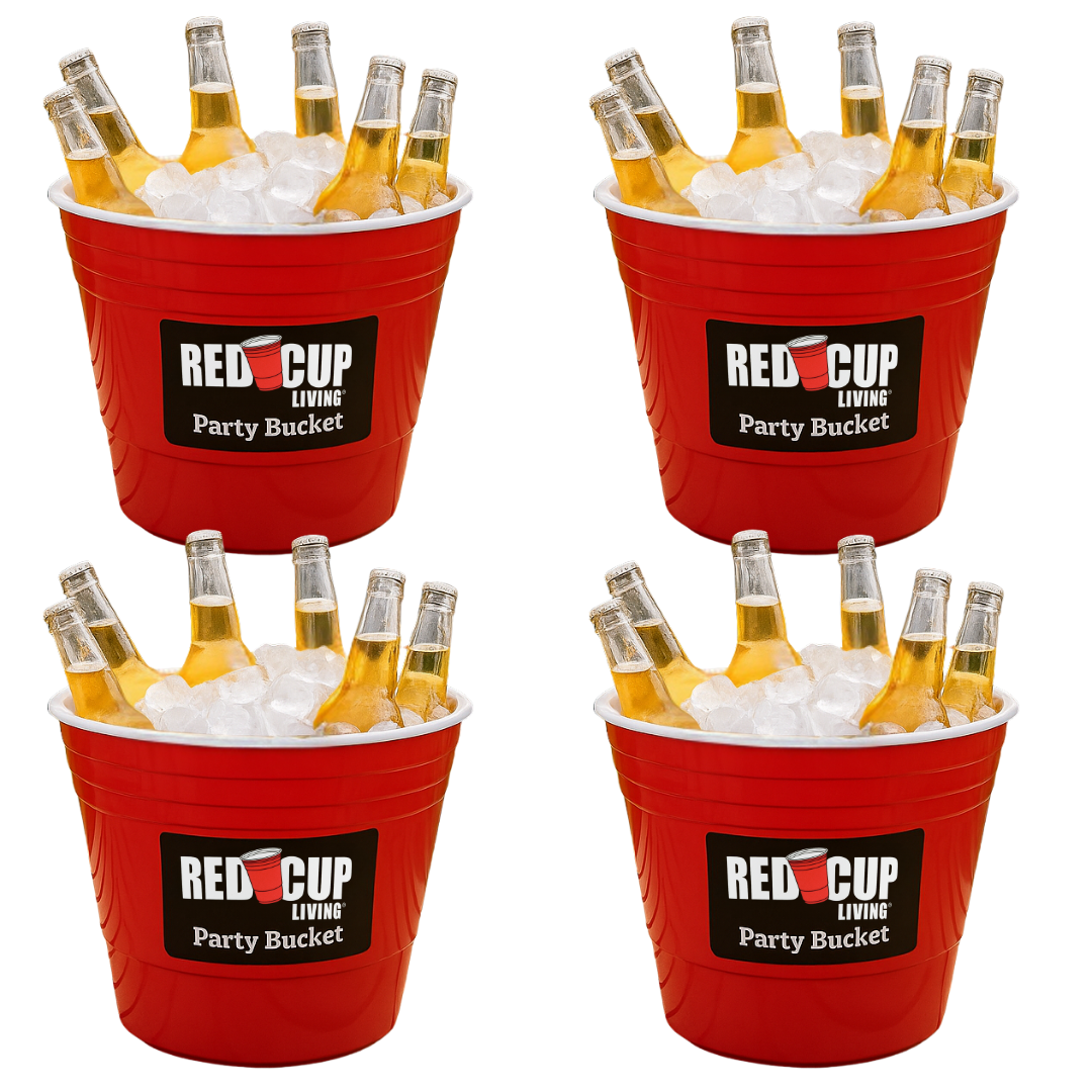 Redcupliving Red Party Ice Bucket | Reusable, Dishwasher-Safe