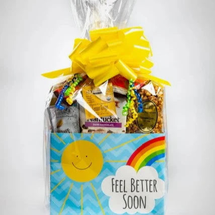 Large Feel Better Soon Gift Box - Get Well Care Package with Gourmet Snacks