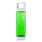 Clean Bottle Square Water Bottle 25oz, BPA-Free Plastic, Clear, Model PSQ-INF-CLEAR, Leak Proof with Carabiner Lid