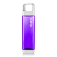 Clean Bottle Square Water Bottle 25oz, BPA-Free Plastic, Clear, Model PSQ-INF-CLEAR, Leak Proof with Carabiner Lid