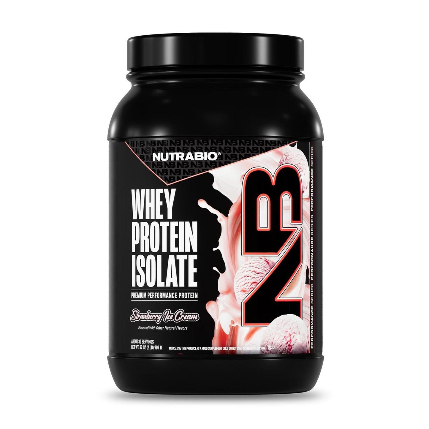NutraBio 100% Whey Protein Isolate - 2 lb