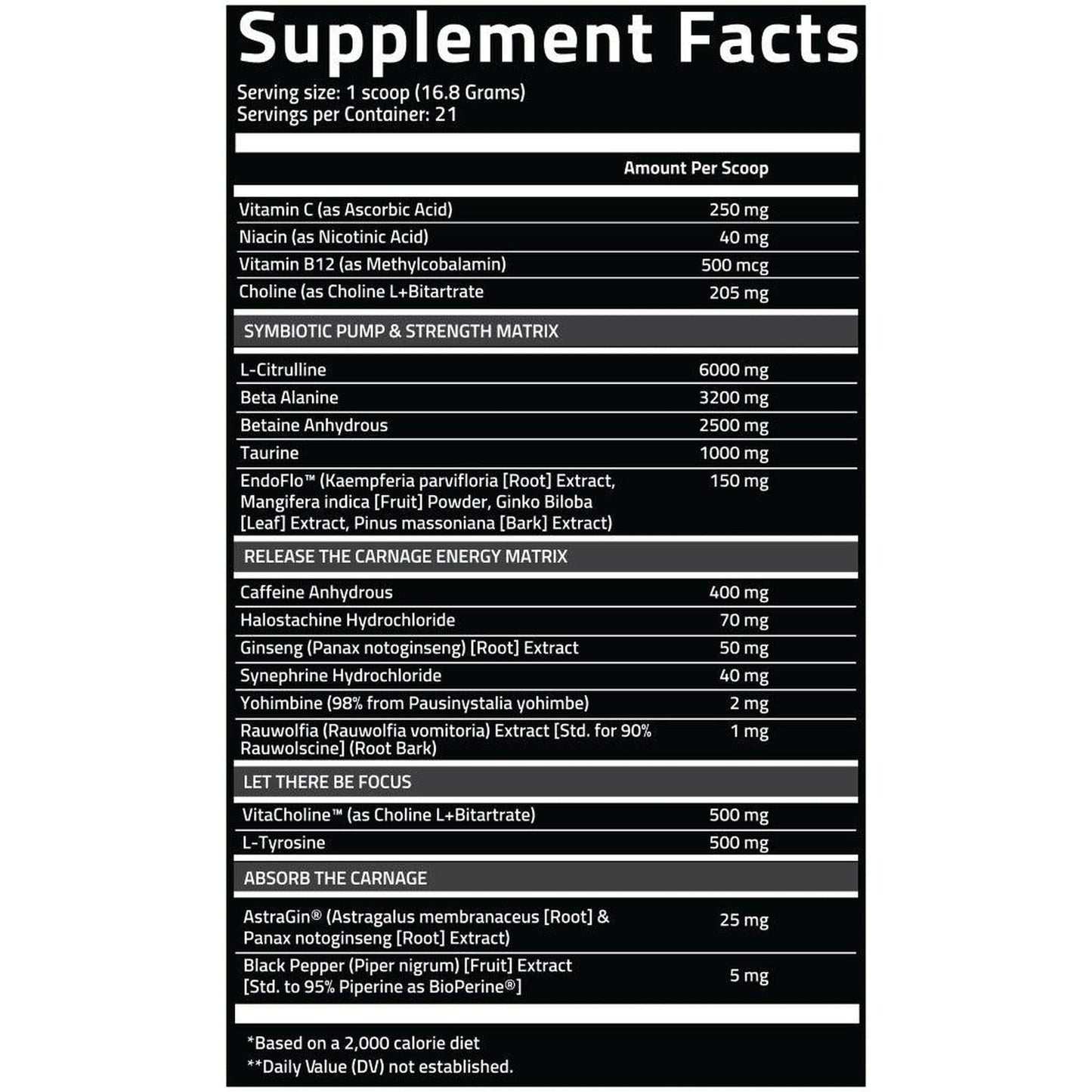 NutriFitt Carnage Pre-Workout