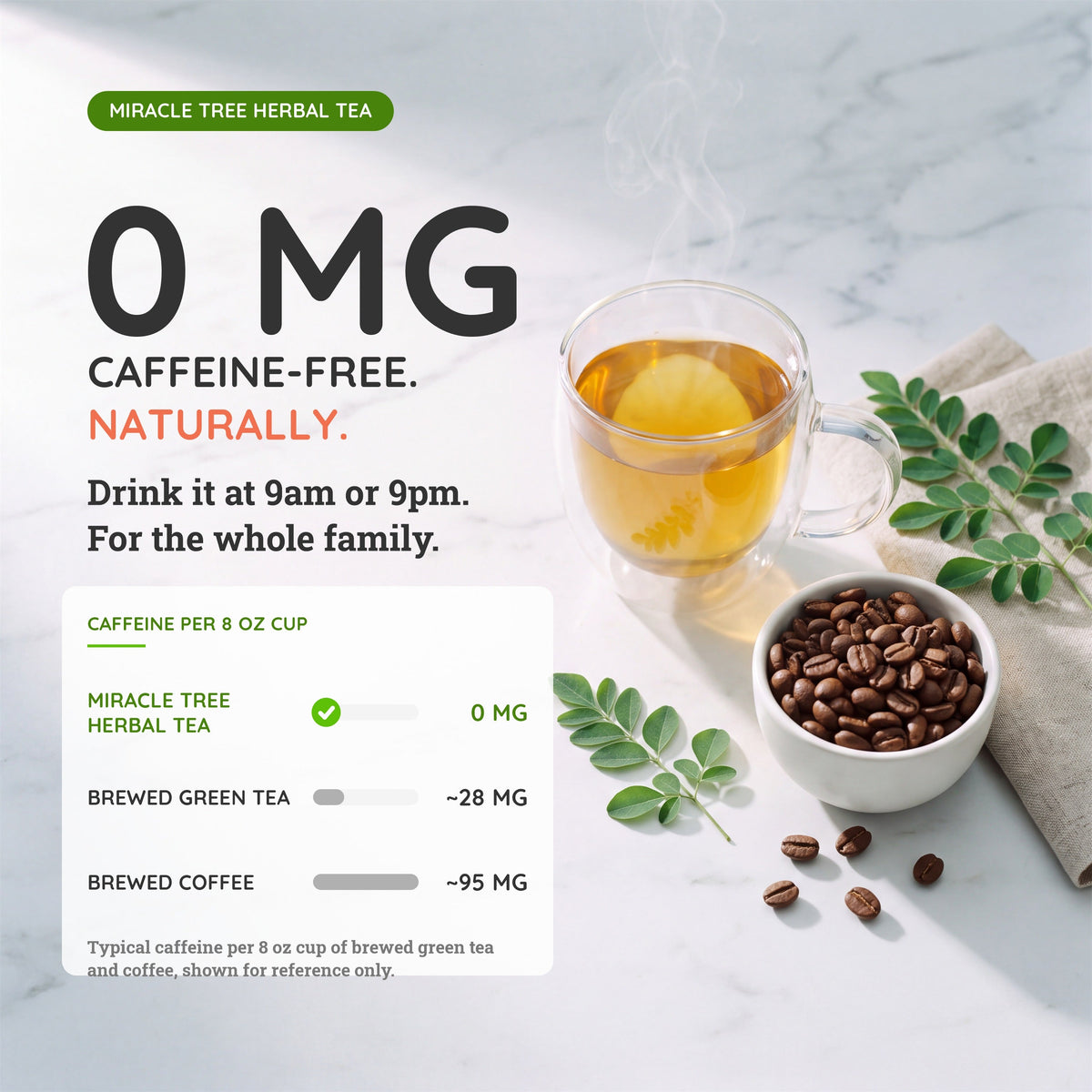 Organic Moringa Tea - Ginger - Caffeine-Free Herbal Tea