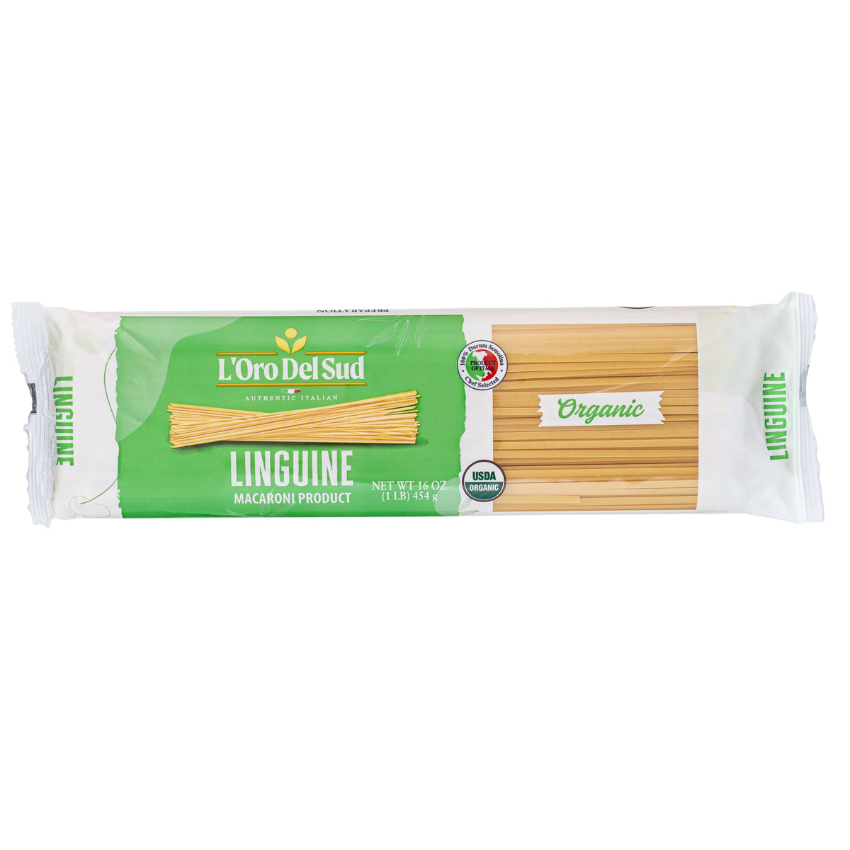L'Oro Del Sud, Organic Linguine Pasta 20 Pack x 1 lb