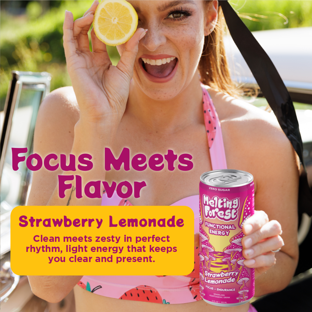Mushroom Energy Drink 12 Pack - Strawberry Lemonade