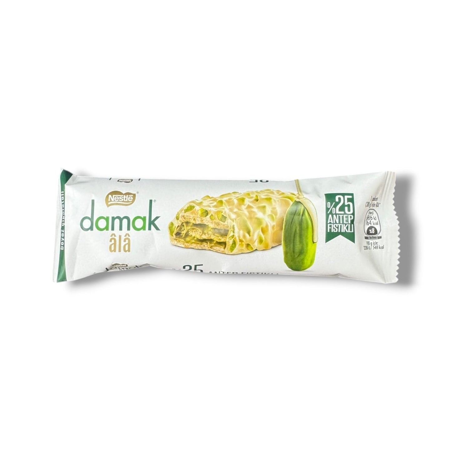 Damak Pistachio White Chocolate Coated Wafer – 30g