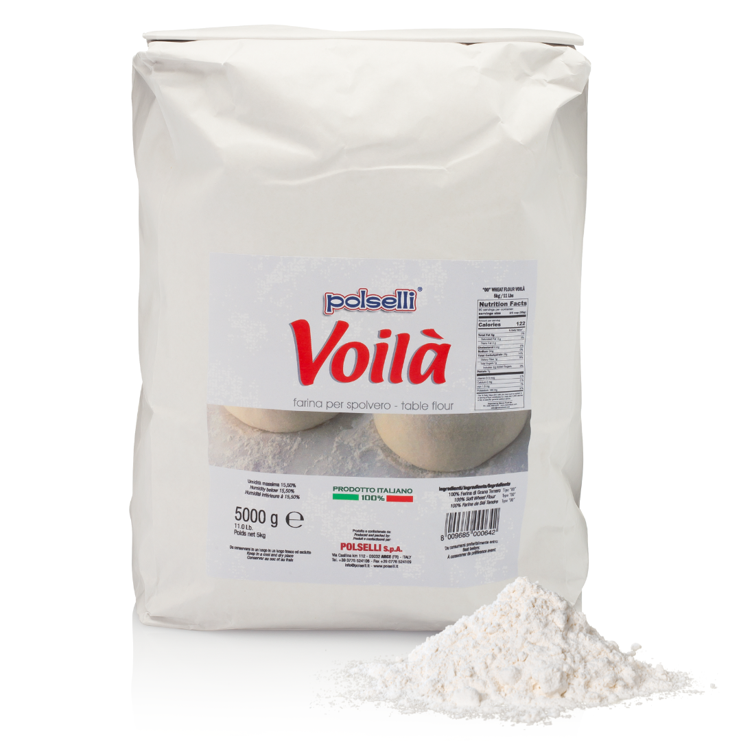 Polselli Voila’ Spolvero "00" Flour – Working Table Flour, 5 kg (11 lb)